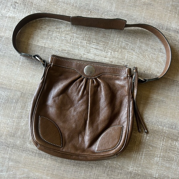 Marc by Marc Jacobs Y2K Style Brown Leather Handbag Purse Crossbody Large Clean! - Picture 1 of 16
